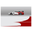 abstract race car wrap sticker design and sports vector image