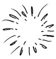 hand drawn doodle starburst sunburst firework vector image vector image