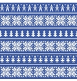 nordic christmas seamless pattern with people vector image
