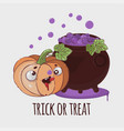 pumpkin potion halloween cartoon set vector image vector image