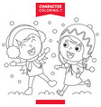 character coloring page vector image