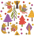 christmas fox vector image