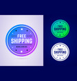 free shipping label for a fast delivery vector image