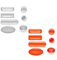 glass buttons collection vector image