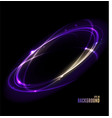 glow light lines round on dark background vector image