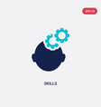 two color skills icon from human resources vector image