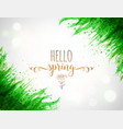 typography composition with hello spring words vector image