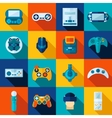 video game icons set vector image vector image