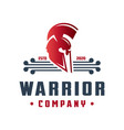 warrior head logo design vector image vector image