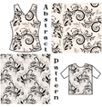 seamless floral patterns silhouettes vector image