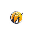 cat and dog logo design template vector image vector image