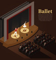 indoor theatre ballet background vector image