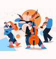 jazz band playing music at festival concert vector image vector image