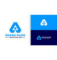 letter a logo triangle monogram editable vector image