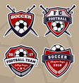 set of soccer football badge logo design vector image vector image