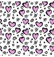 abstract background with a pattern hearts vector image