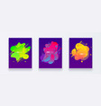 abstract design set liquid shapes vector image