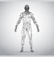abstract wire frame human body polygonal 3d model vector image vector image