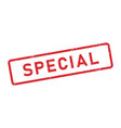 grunge special word rubber stamp special sign vector image