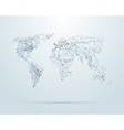 low poly world map vector image vector image