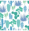 succulents plant seamless pattern vector image vector image