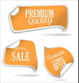 yellow tags collection vector image