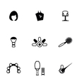 barber icon set vector image