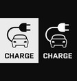 electric car charge icon vector image vector image