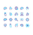 ai sign color thin line icon set vector image