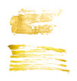 golden brush stroke line or texture vector image