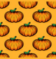 autumn colored orange pumpkin seamless vector image