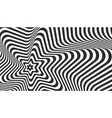 abstract hypnotic pattern of black and white lines vector image