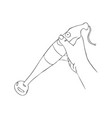 cooking hand with blender vector image