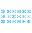 set snowflakes vector image