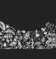 tea ingredients design on chalkboard hand vector image vector image