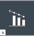 bar chart related glyph icon vector image vector image