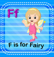 flashcard letter f is for fairy vector image vector image