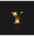 golden letter y vector image vector image