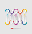 5 steps infographic timeline design template vector image