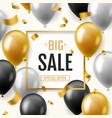 balloons sale banner floating balloon advertising vector image