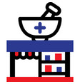 drugstore and pharmacy icon vector image