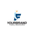 initial letter f logo with arrow shape b vector image vector image