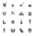 rock music icons vector image vector image