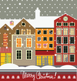 christmas city vector image