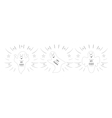 funny ghosts flying in the night sky happy vector image