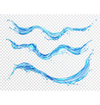 water splash flowing realistic isolated vector image