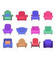 armchair furniture sofa apartment vector image