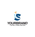 initial letter s logo with arrow shape letter b vector image