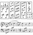 monochrome notes vector image