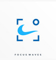 focus waves template vector image